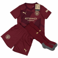 Kids Manchester City Third Full Kit Jersey+Shorts+Socks 2024/25